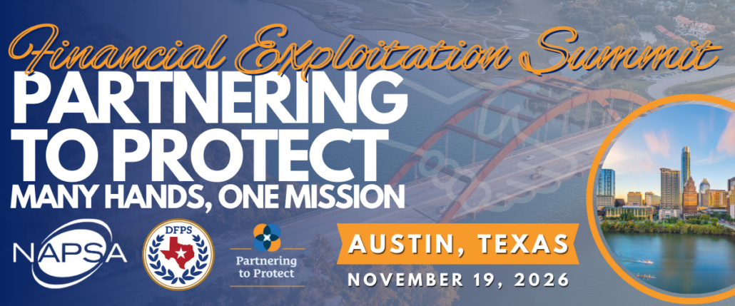 NAPSA 2026 Financial Exploitation Summit Header